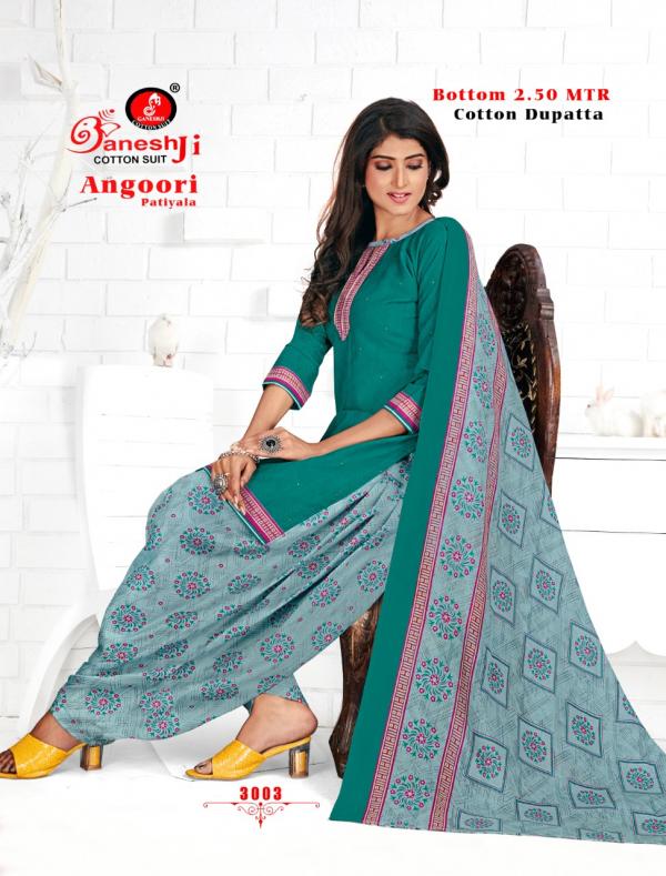 Ganeshji Angoori Patiyala Vol-3 Cotton Designer Patiyala Dress Material